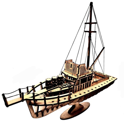 Fishing boat modelled - boat.,