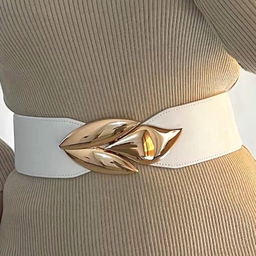 Women white wide waist - white,