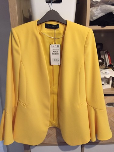 Zara yellow blazer bnwt - zara,