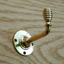 Solid Brass Beehive Coat Hook