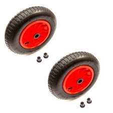 2x 3.50-8 Wheel & Tyre 14 Inch Launch Trolley Cart Red 35mm/25mm / 13mm Bore