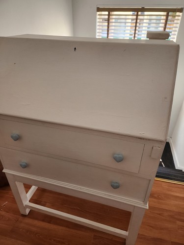 White blue painted wooden - blue,