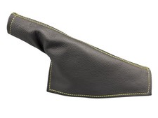 Yellow Stitching Fits CLASSIC MINI Real Leather Handbrake Gaiter Cover Boot