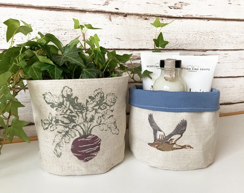 Handmade fabric storage tub - storage,