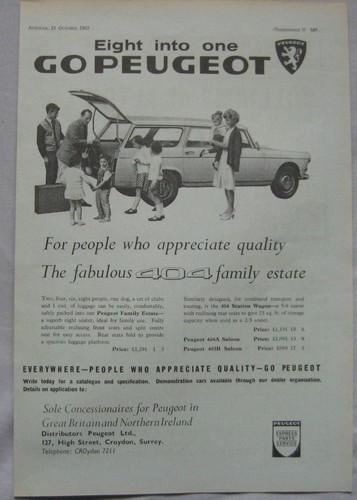 1963 peugeot 404 estate - peugeot,
