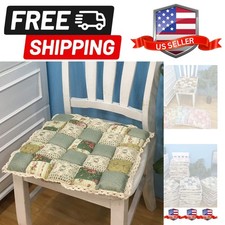 Patchwork Chair Pad with Ties