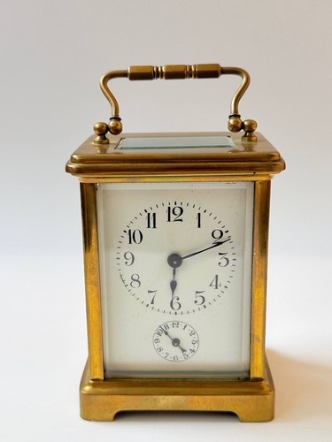 Antique french brass carriage - french,