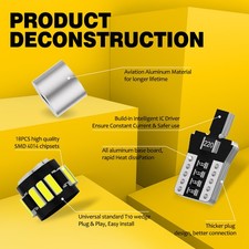 AUXITO SMD LED 501 T10 W5W Car