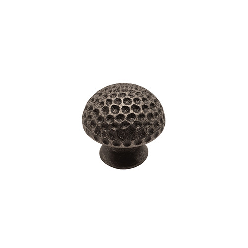 Hammered knob solid pewter - solid,