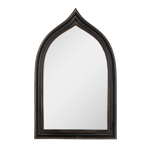 Black wall mirror - black, gold