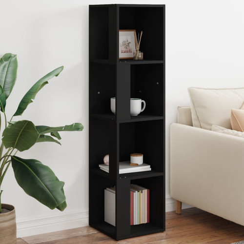 Corner cabinet black 33x33x132 - cabinet,