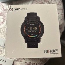 GolfBuddy Aim W12 Golf GPS Watch - Black