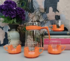 Vintage Pyrex Coffee Set: 4 x