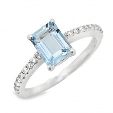 Aquamarine Ring Ct 1.15