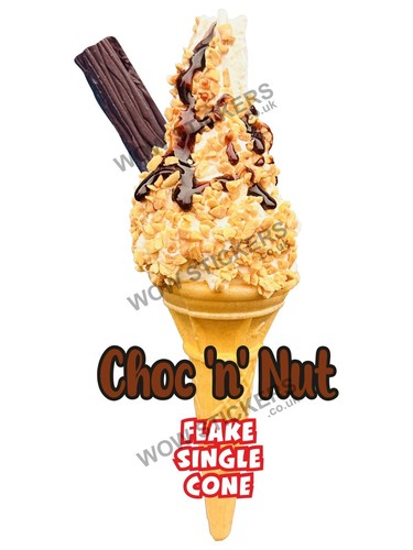 Ice cream van sticker choc - van,