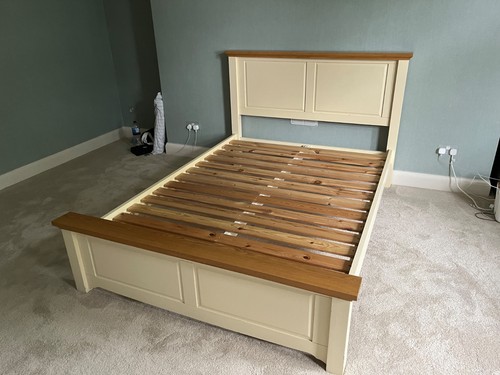Double bed painted - double,