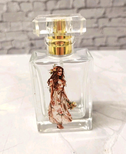Clear glass lady with - lady,