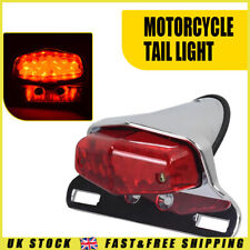 Motorcycle Tail Light Red LED License Plate Running Light Brake Stop Lamp 12-24V