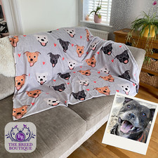 STAFFORDSHIRE BULL TERRIER BLANKET THROW COSY SOFT AND STYLISH STAFFIE GIFTWARE