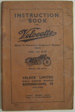 Velocette Mk II KSS and KTS Model 1950 Instruction Book