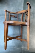 21A Antique Victorian Wooden Inlaid Corner Carver Armchair Hall Chair World Post