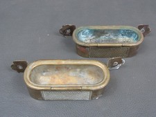 Pair antique brass railway