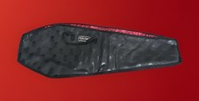Coffin Case Guitar Bag with Diamond Quilted Red Interior. Excellent Condition