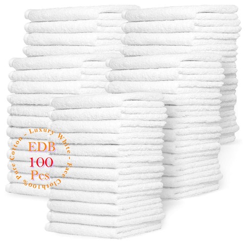 100x white face cloths towels - 100x,