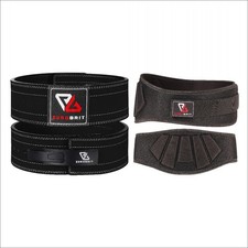 Lever Buckle Belt & Neoprene Weight Lifting Belt Gym Powerlifting Combo Set