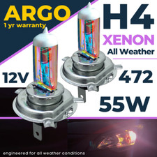 H4 Xenon White Headlight Bulbs