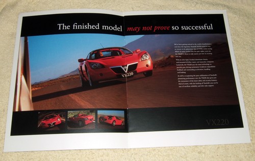 Vauxhall vx220 black brochure - vauxhall,