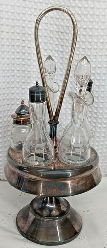 Vtg deco silverplate revolving - vtg,