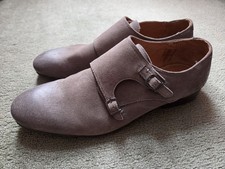 H by Hudson Men's Taupe monk strap loafer Shoes - Size 8 | Stylish