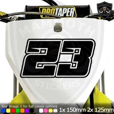 3x Custom Race Numbers Vinyl Stickers Decals Racing Motorbike MX Motocross