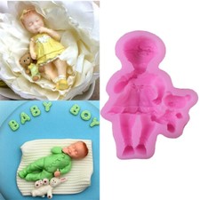 3D Sleeping Baby Silicone Fondant Mould Cake Decorating Chocolate Baking Tool