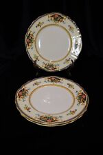Swinnertons Kew Gardens Hampton Ivory England Raised Floral 3 Salad Plates 8"