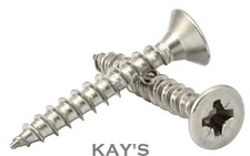 6mm 14g POZI COUNTERSUNK CHIPBOARD WOOD SCREWS FULLY THREADED A2 STAINLESS STEEL