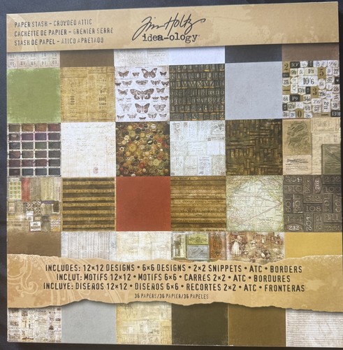 Tim holtz crowded attic paper - tim,
