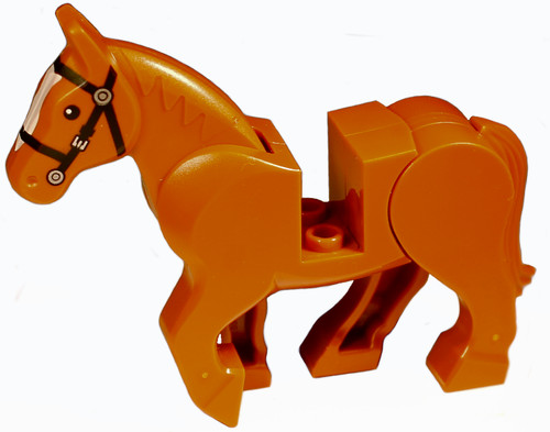 Lego dark orange - dark, horse
