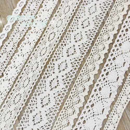 Cotton lace ribbon - trim, 5m