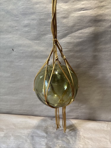 Antique glass float ball with - ball,