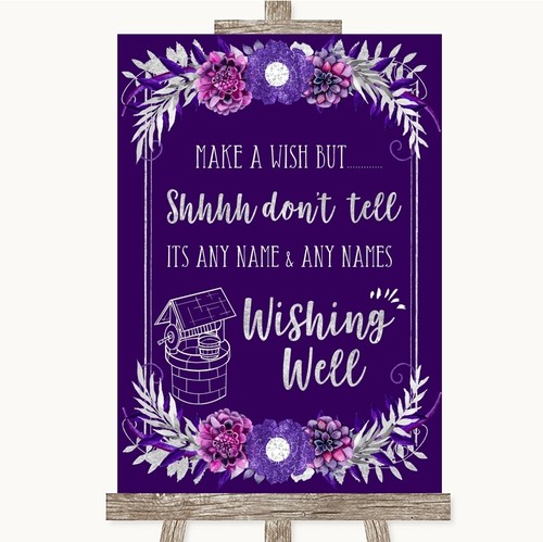 Purple silver wishing - &,