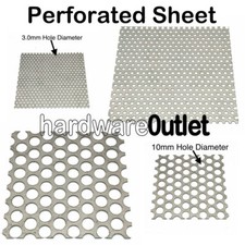 PERFORATED SHEET Metal  3mm / 10mm Ø Holes Aluminium Stainless Mild & GALV Steel