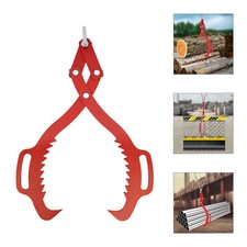 30" Log Lifting Tongs Log Lifter Tongs Heavy Duty Grapple Timber Claw w/Handle