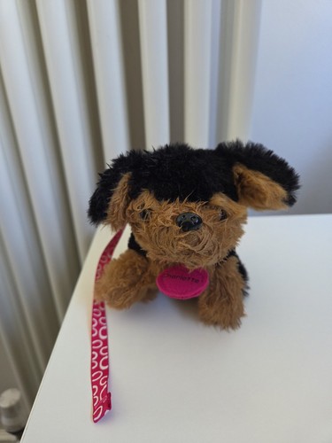 Dog soft toy brown - and, black