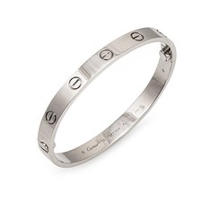 Cartier Love Bracelet 16 COA + Receipt Classic Model Estate 18 Karat White Gold 