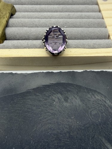 Silver amethyst set vintage - silver,