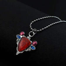 Jojo Bizarre Adventure Red Crystal Necklace Aja Cosplay Alloy Pendant Jewelry fo