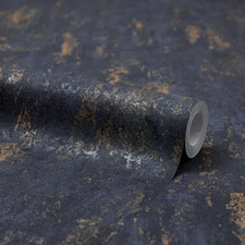 Navy Concrete Effect Wallpaper