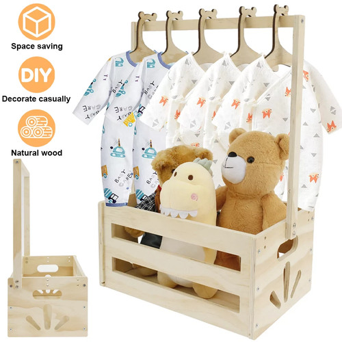 Wooden baby storage crate - wooden,